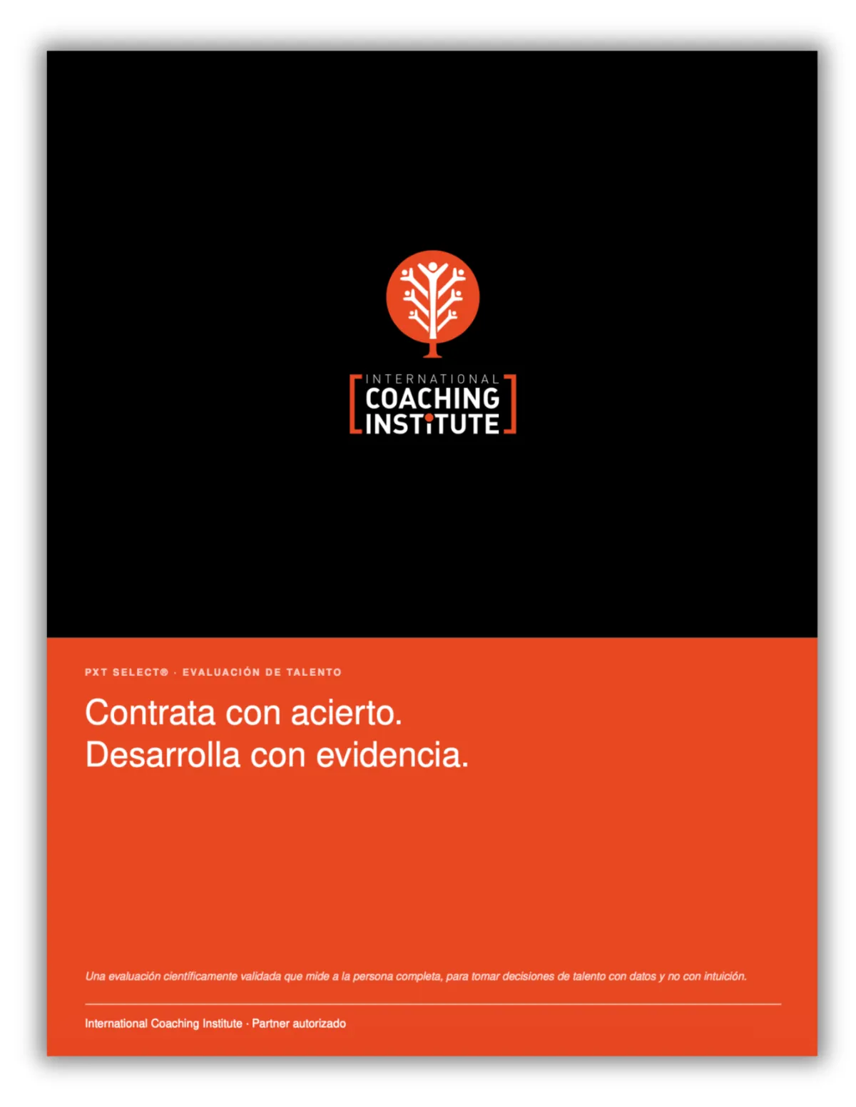 Portada del Brochure PXT Select en español.