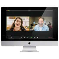 Imagen de dos personas en una pantalla para representar las supervisiones de coaching de la certificacion online.