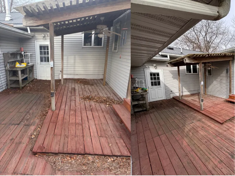 Spring cleanup service in Washington Iowa removing leaves debris and overgrowth from the property
