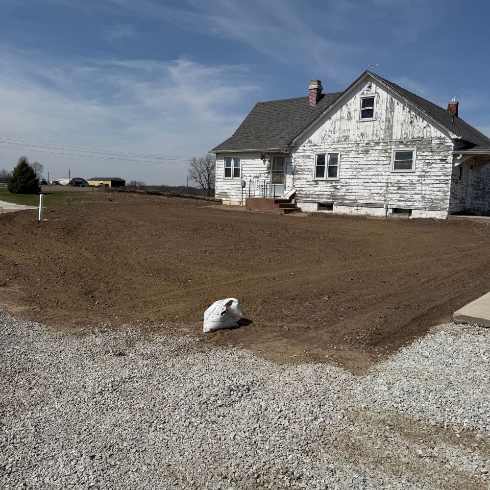Full yard seeding and soil prep in Riverside Iowa