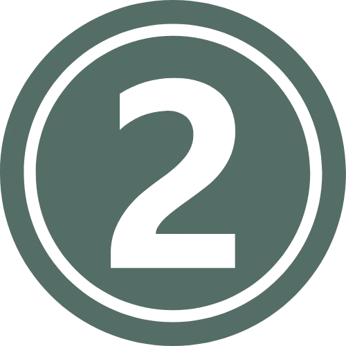 Number 2 icon representing the second step: develop a tailored action plan.