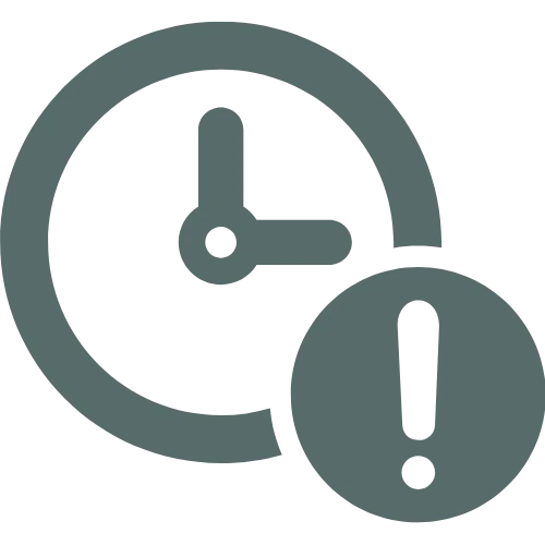 Icon of gears, representing outdated and inefficient processes leading to delays.