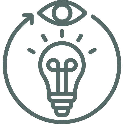 Icon of a lightbulb, representing the importance of innovation and new perspectives in driving business growth.