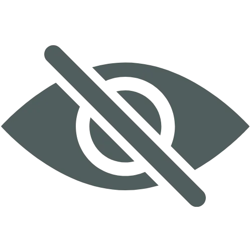 Eye with a slash icon representing lack of vision and clarity.