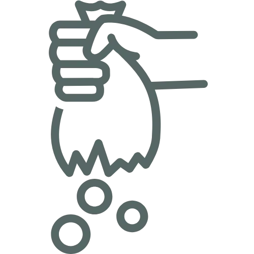 Broken bag of money icon symbolizing missed revenue opportunities