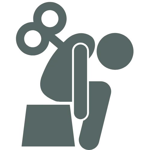 Person burnt out and inactive icon symbolizing hesitance and inaction
