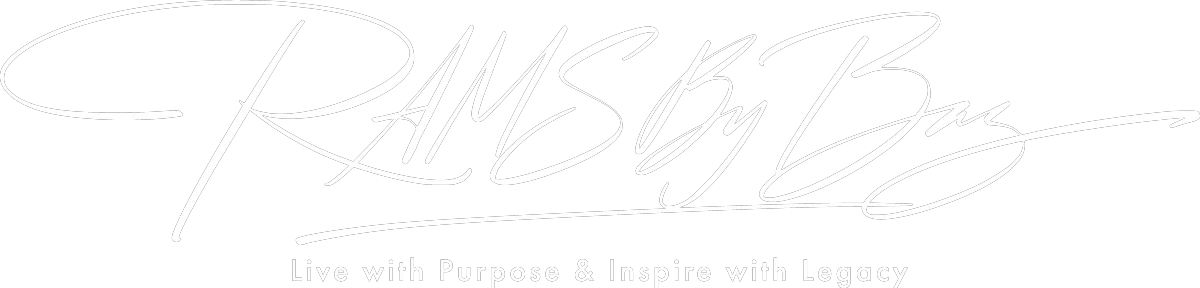 RAMS by Baz logo showcasing refined cursive text encased in a circular layout, embodying resilience, authenticity, mastery, and systemization—the foundational pillars of the RAMS framework. This logo represents a commitment to leadership transformation, building enduring legacies, and empowering high-performance coaching for ambitious leaders.