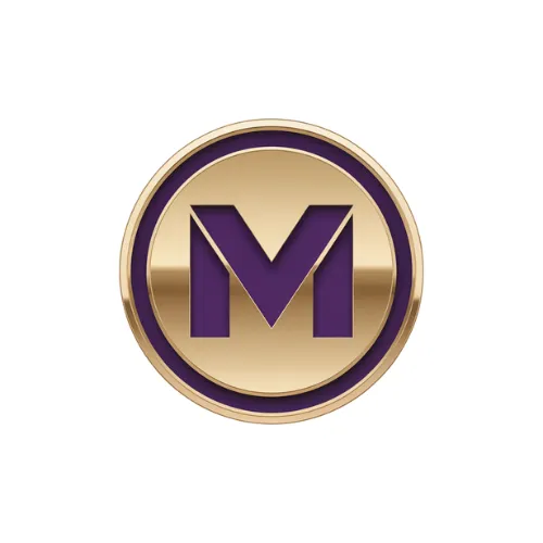 Premium gold and deep purple badge featuring the letter M, symbolizing Mastery in Baz Porter's RAMS leadership transformation system.