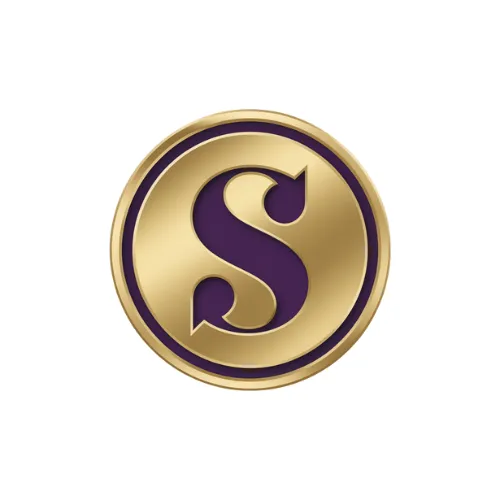 Refined gold and deep purple badge featuring the letter S, symbolizing Systems in Baz Porter's RAMS high-performance leadership framework.