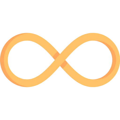 Gold infinity symbol representing limitless success and legacy transformation in RAMS By Baz coaching for high-achieving women