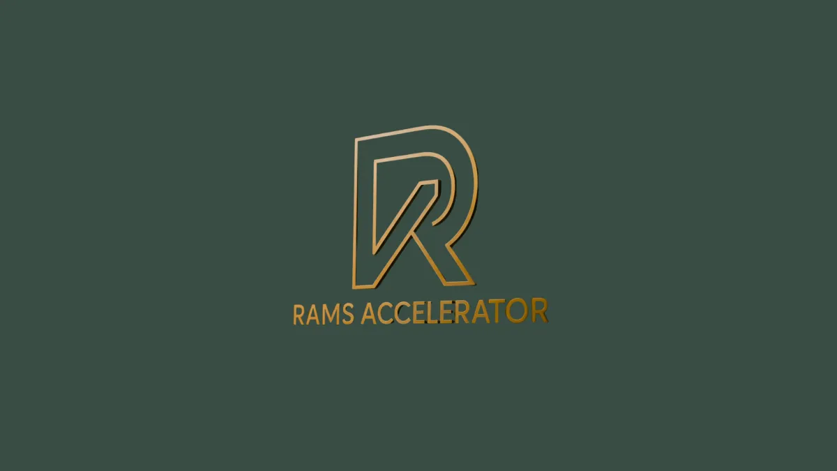 RAMS Accelerator logo — gold and sage green emblem featuring stylized letter R, symbolizing business growth, leadership, and revenue mastery.