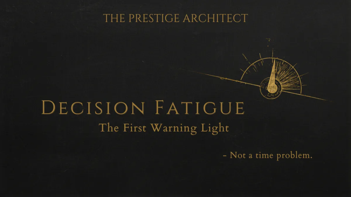 Decision Fatigue Is a Silent Collapse Symptom, Not a Time Problem