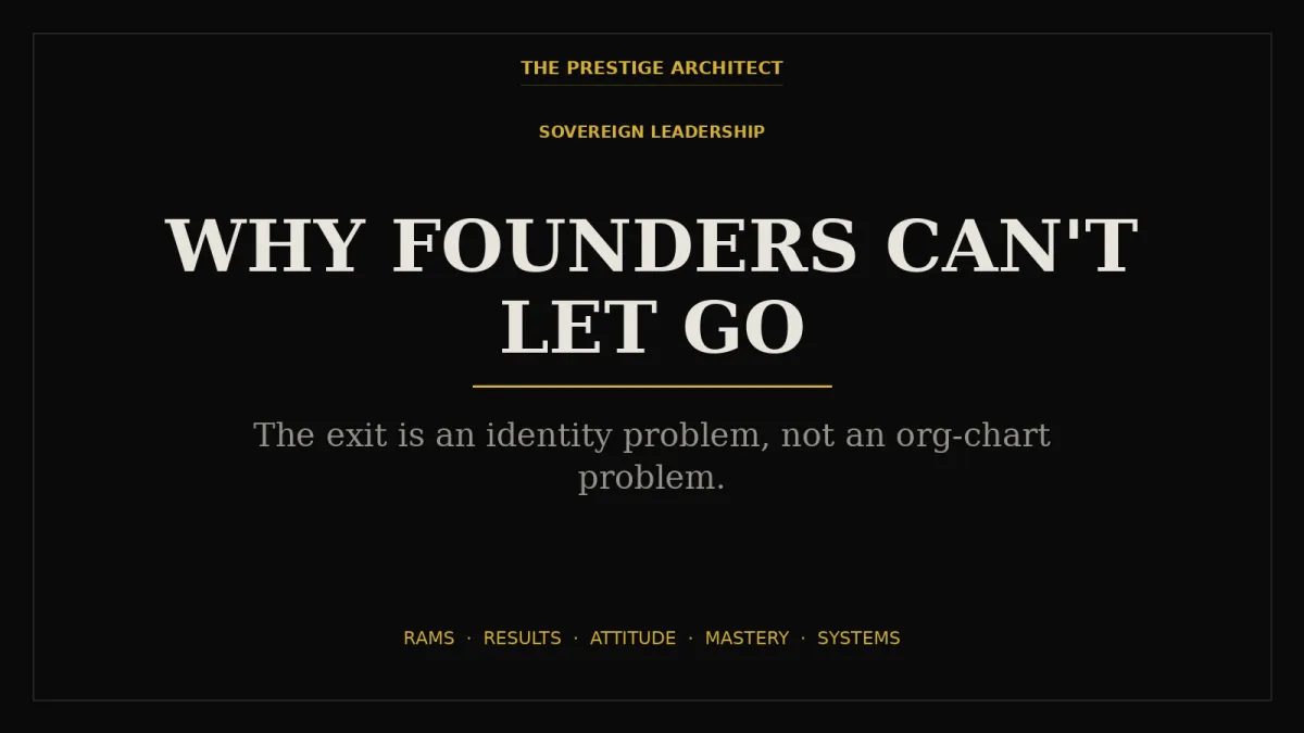 Why founders cannot let go: an executive facing the identity architecture of a Sovereign Leadership exit