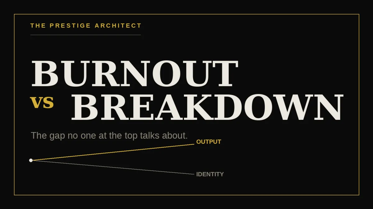 Diagnosing burnout vs breakdown for a high-performing executive, the output and identity Results gap RAMS
