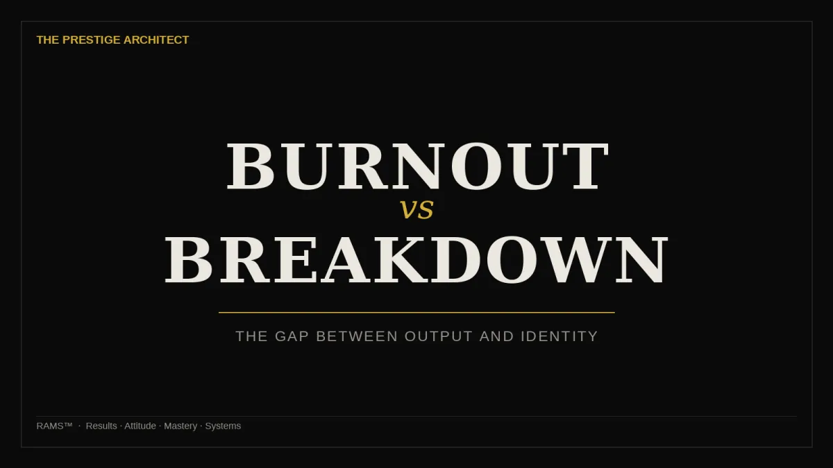 Diagnosing burnout vs breakdown for a high-functioning executive through the RAMS Framework