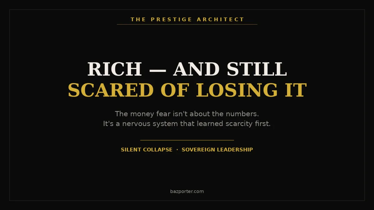 Facing money fear after wealth arrives — high earner Sovereign Leadership nervous-system architecture