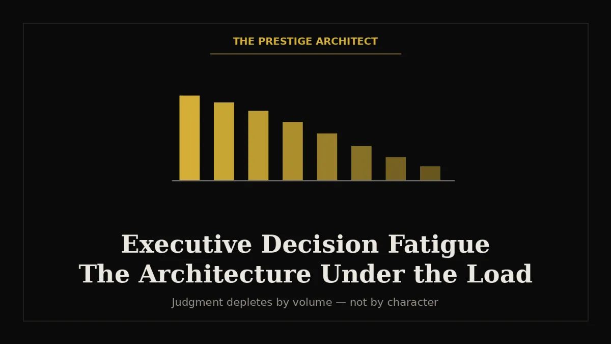 Executive decision fatigue depleting a high-performing leader's judgment, RAMS Mastery architecture