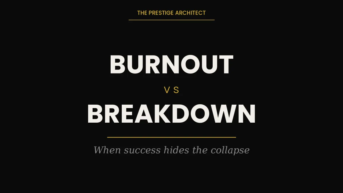 Diagnosing burnout vs breakdown for a high-performing executive facing Silent Collapse under the RAMS Results pillar