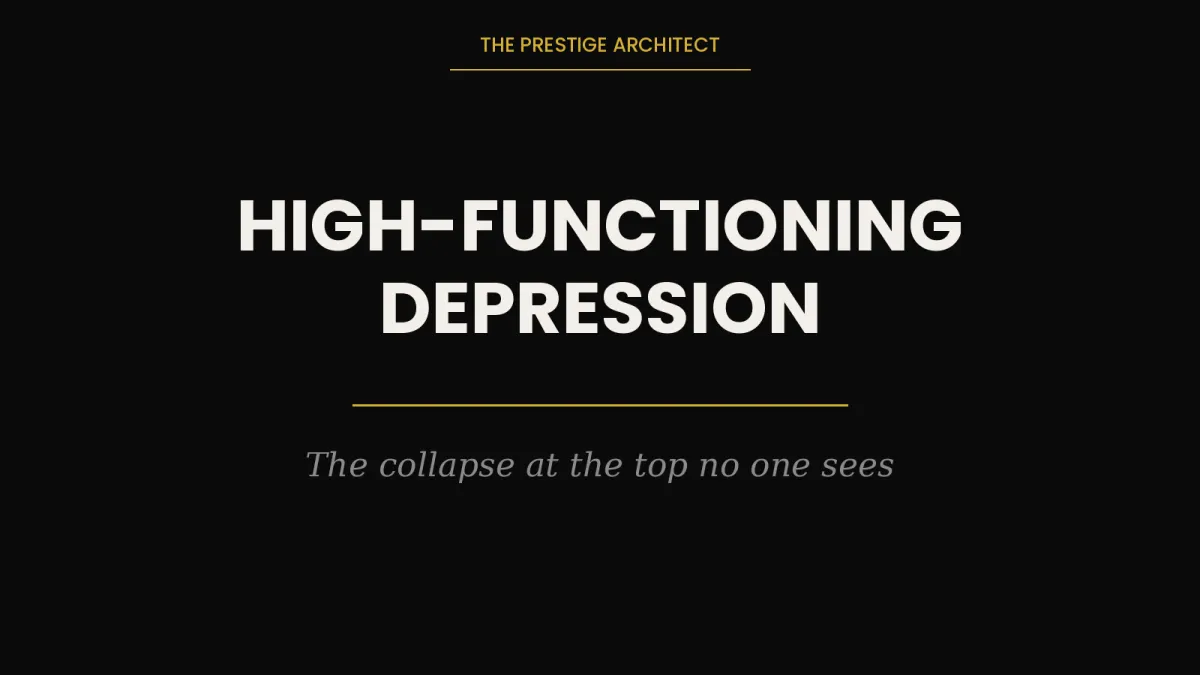 Naming high-functioning depression at the top for a successful executive, a Silent Collapse recognition signal