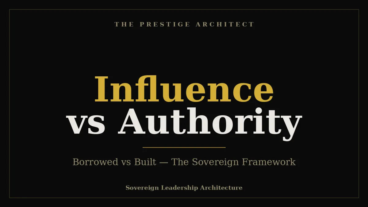 Influence vs Authority: The Sovereign Framework
