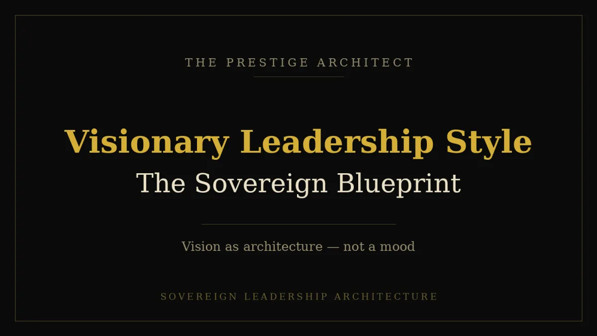 Visionary leadership style Sovereign Blueprint cover by Baz Porter