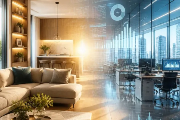 staged home transitions into a staged office