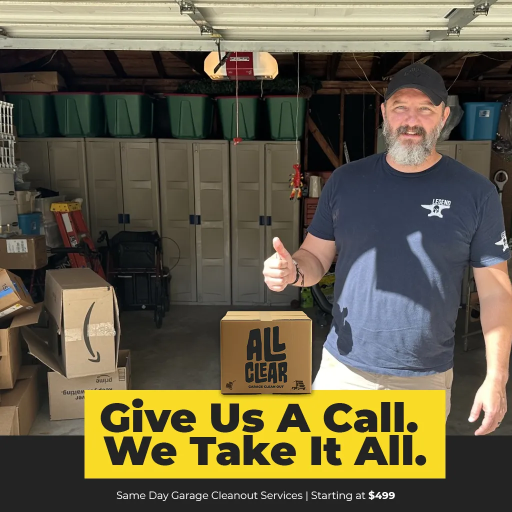 All Clear owner at a North Houston garage cleanout