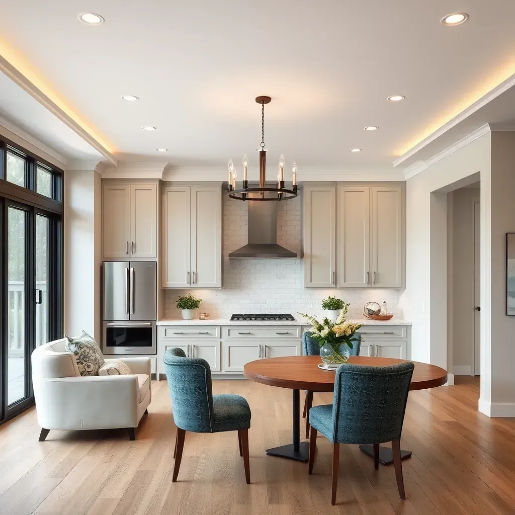 Remodeling in Innsbrook, VA: Modern kitchen renovation with sleek cabinetry and stylish lighting.