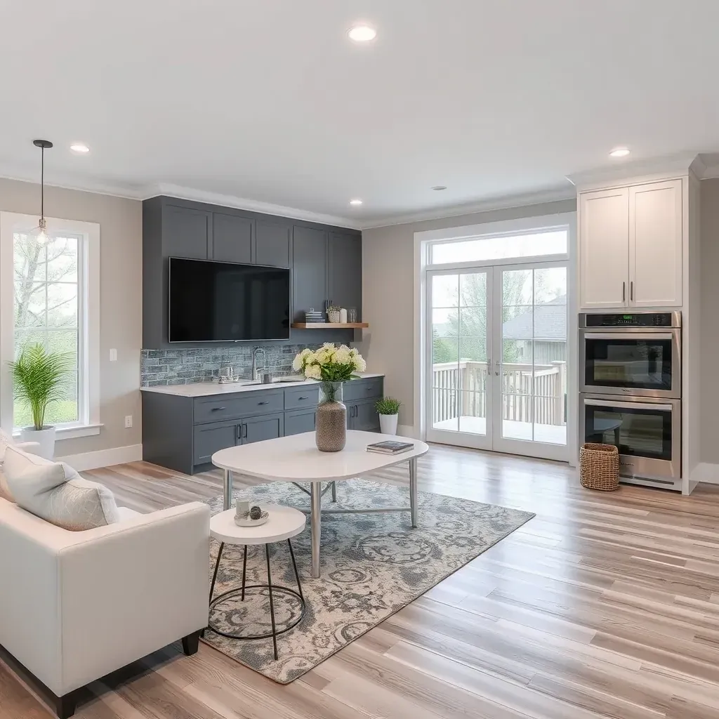 Before and after of remodeling in Carytown, VA, showcasing a modern kitchen transformation.