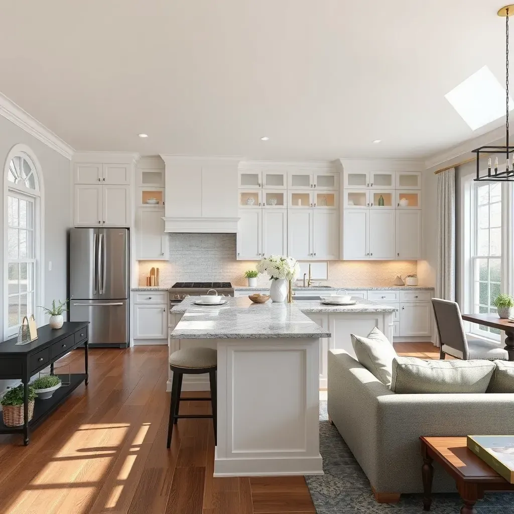 Modern home remodeling in Woodlake, VA with fresh paint, new accents, updated windows, lush greenery, and a nearby lake.