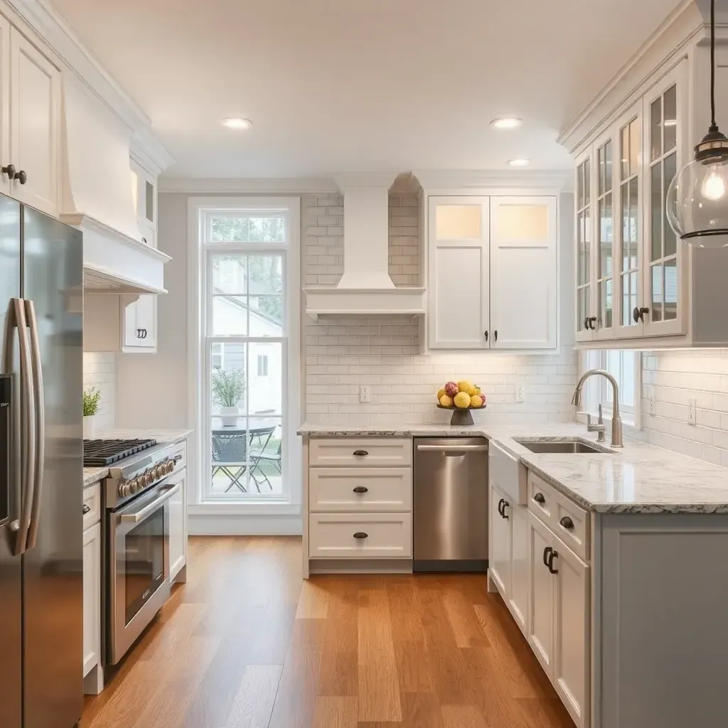 Detailed kitchen remodel in South Richmond, VA with modern appliances, sleek cabinetry, and contemporary design.