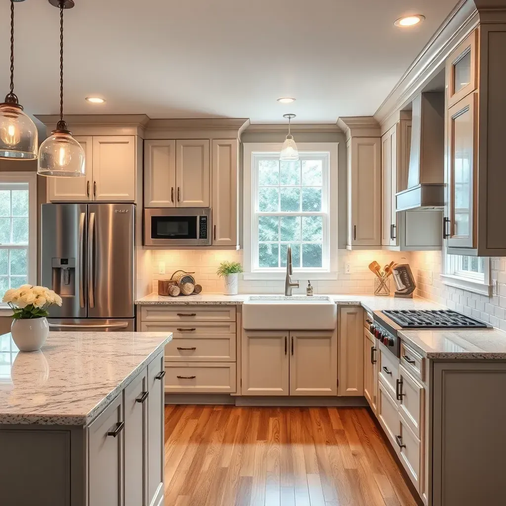 Detailed kitchen remodeling in North Chesterfield, VA, showcasing modern design, sleek cabinets, and stylish countertops.