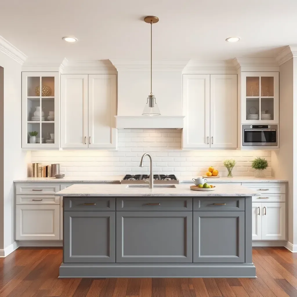 Richmond, VA kitchen featuring custom warm wood cabinetry with sleek hardware, natural light, and architectural charm.
