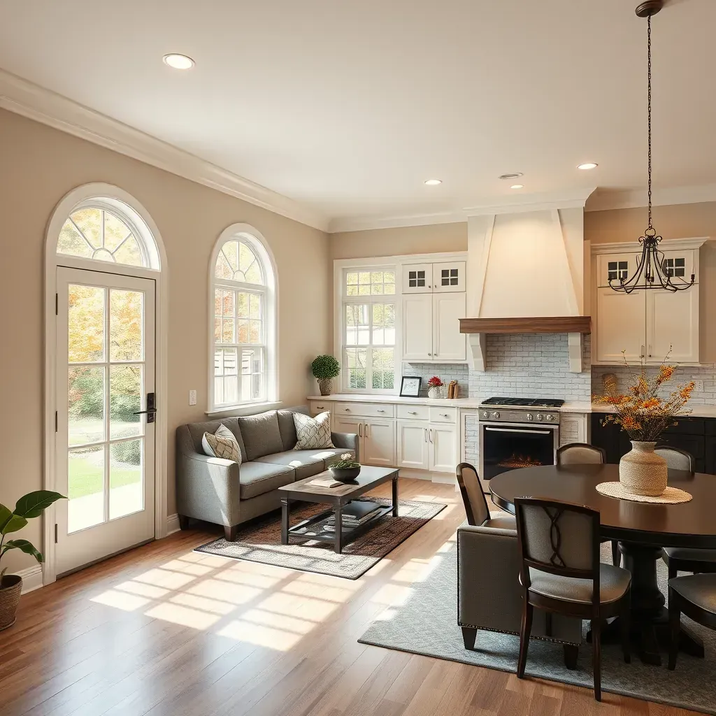 Renovated home in Autumn Oaks, VA, surrounded by vibrant fall foliage, with construction materials and a landscaped lawn.