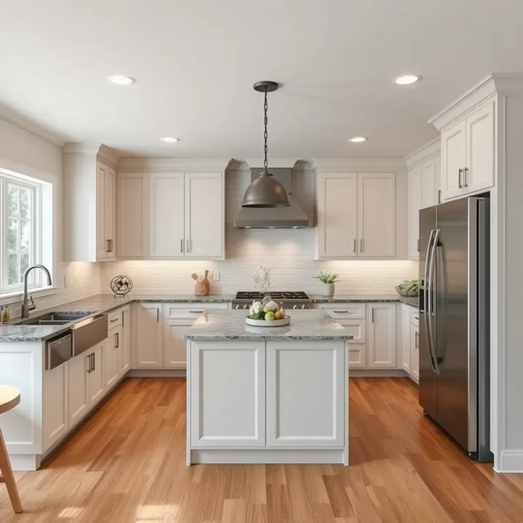 Beautiful autumn-themed remodeled kitchen in Autumn Oaks, VA with warm wood cabinets, granite counters, modern appliances, and fall decor.