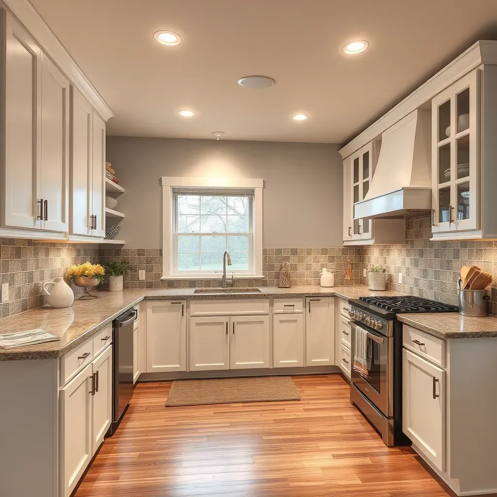 A modern kitchen in North Chesterfield, VA, featuring sleek countertops, stylish cabinetry, and contemporary appliances.