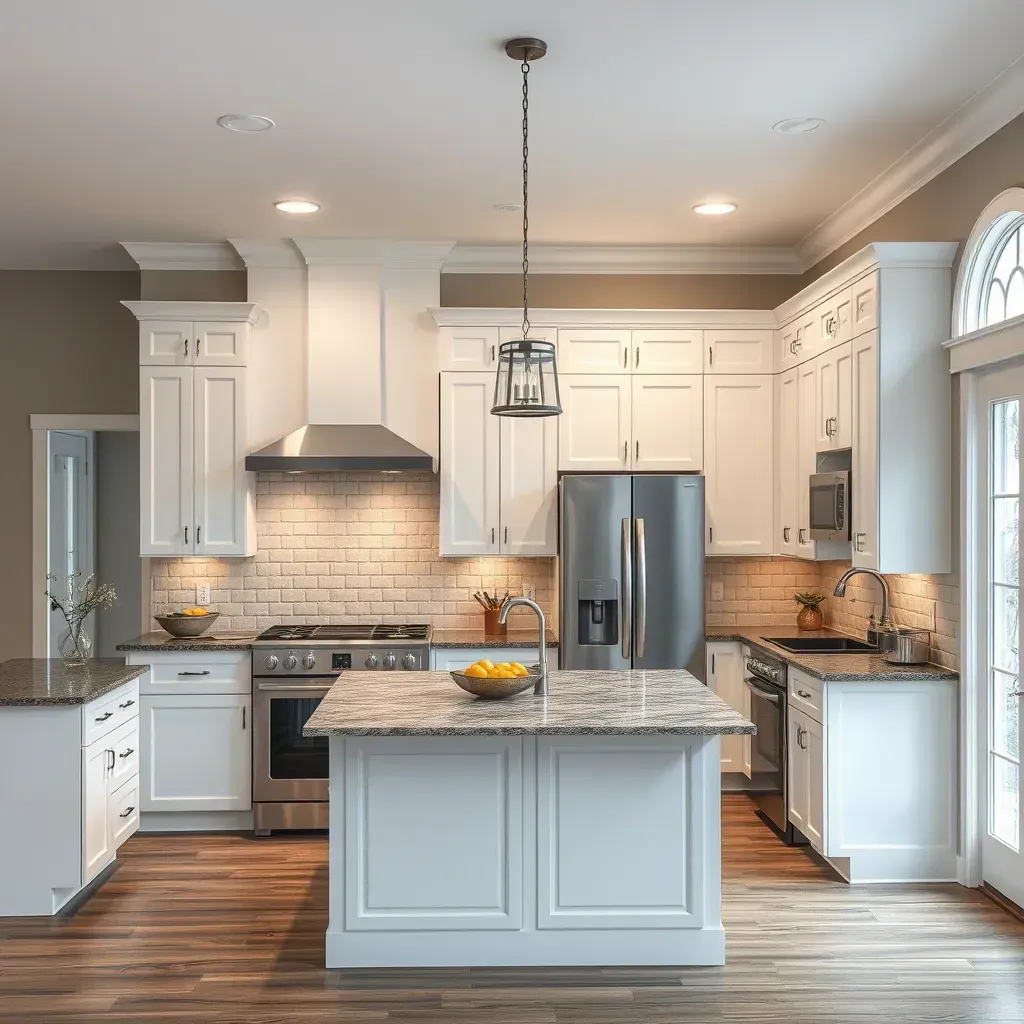 Remodeling in Tuckahoe, VA: workers renovating a home interior with tools, amid modern design and construction activity.