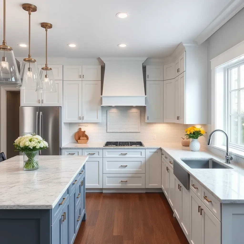 Chamberlayne, VA kitchen remodeling scene with modern cabinets, sleek countertops, and stylish lighting fixtures.