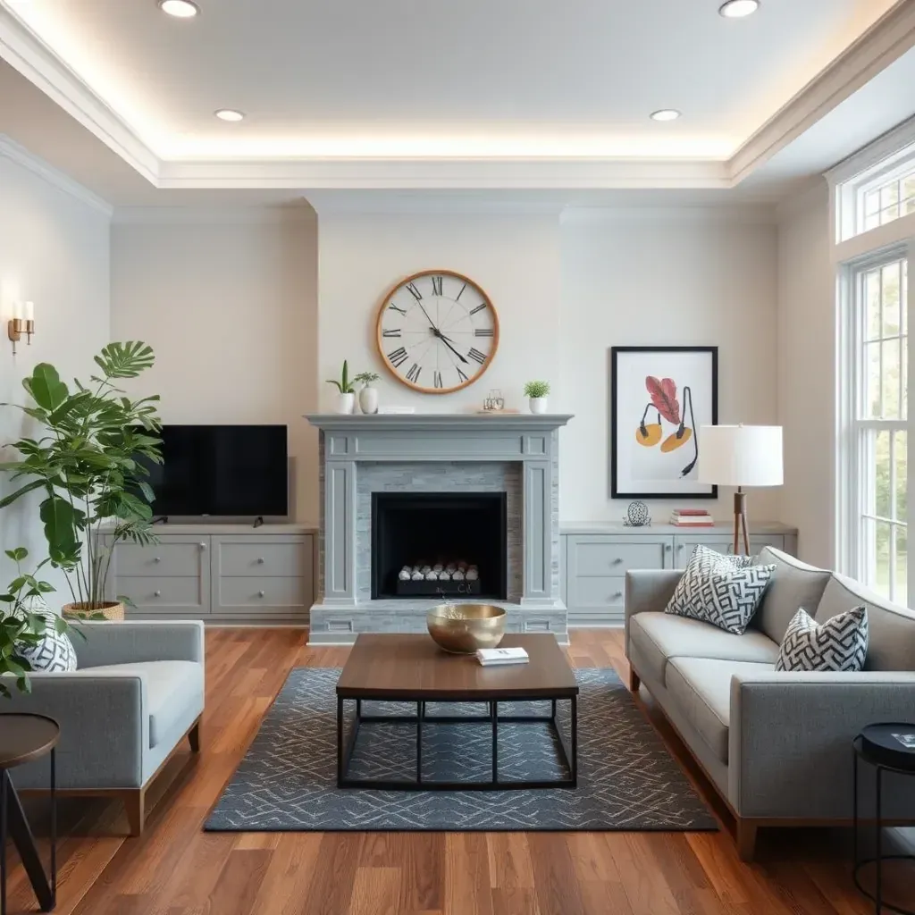 Remodeling scene of a modern home in Henrico, VA, showing fresh paint, construction materials, and landscaped yard in natural light.