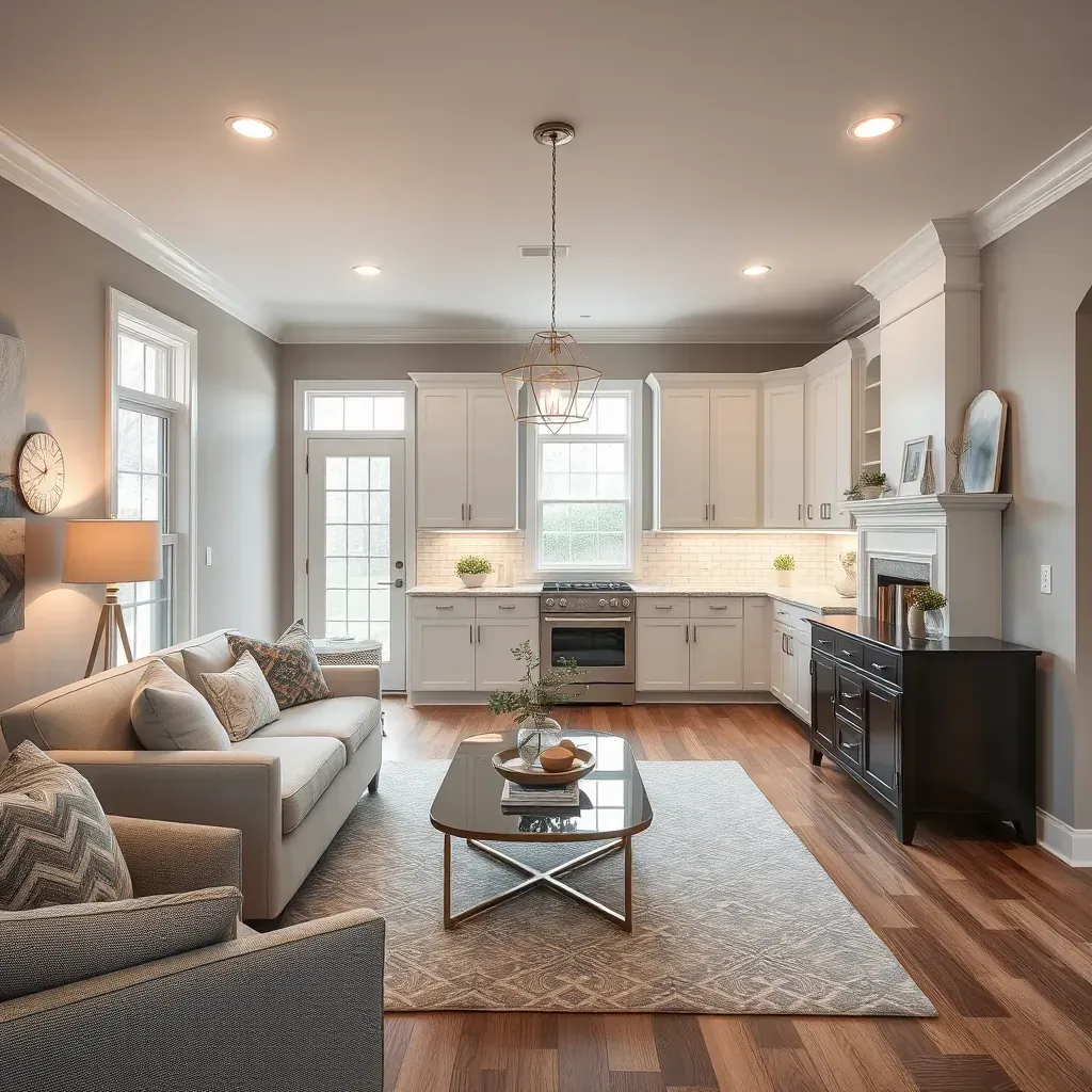 A professional remodeling crew updates a Varina, VA home’s interior with new flooring and modern fixtures.