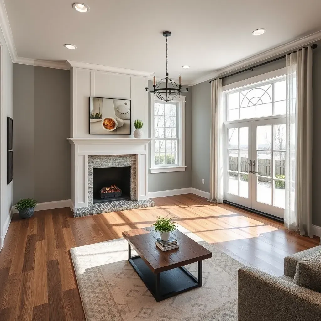 Remodeled Highlands, VA home exterior with fresh siding, updated windows, modern fixtures, and landscaped yard.