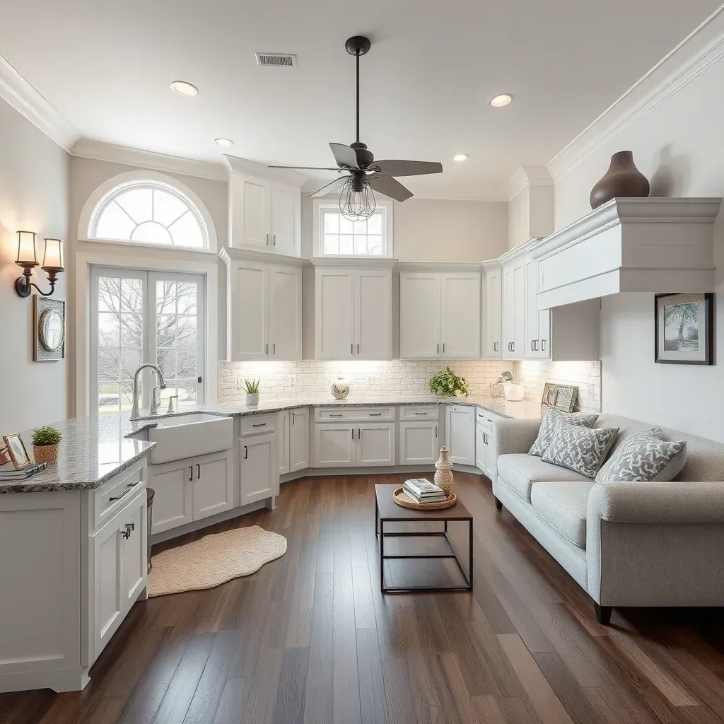 Remodeling scene of a home in Laurel, VA, showcasing exterior and interior renovations without people.