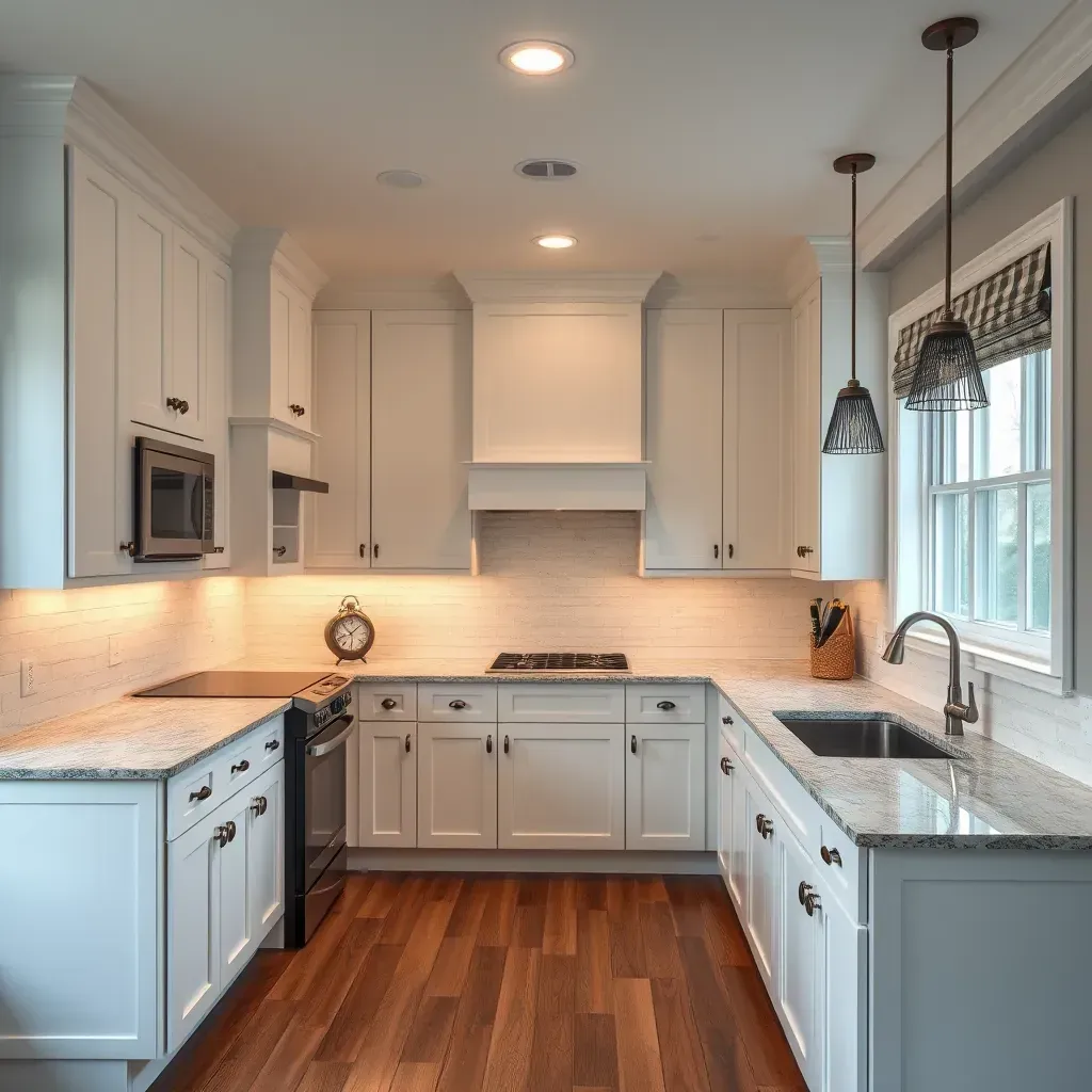 A professional team remodeling a home interior in Richmond, VA, showcasing modern design and renovation work.