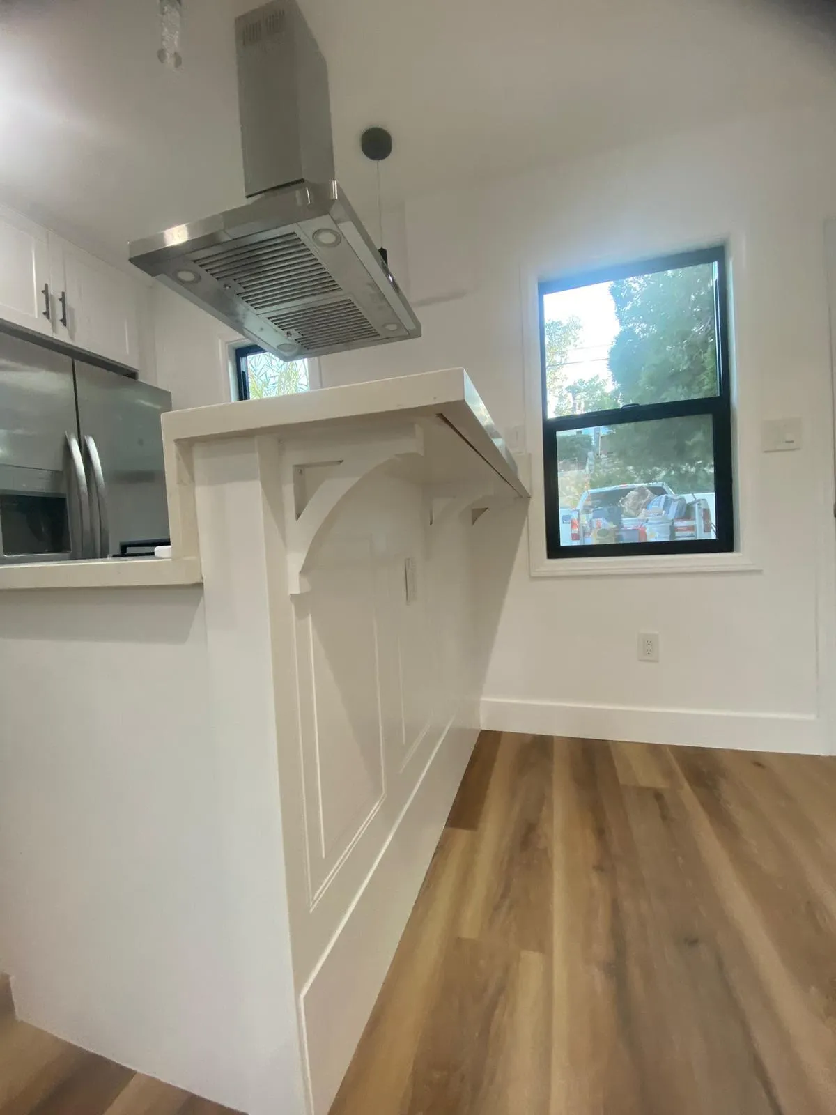 gray metal stair