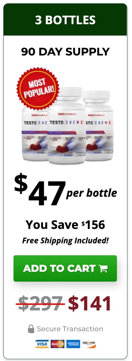 TestoChews 3 Bottle