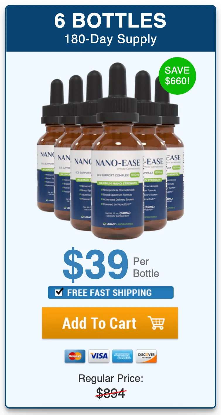 Buy Nano Ease CBD 6 bottle