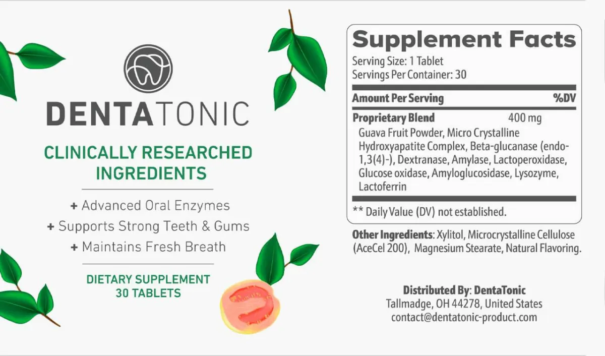 Denta Tonic Supplement Fact