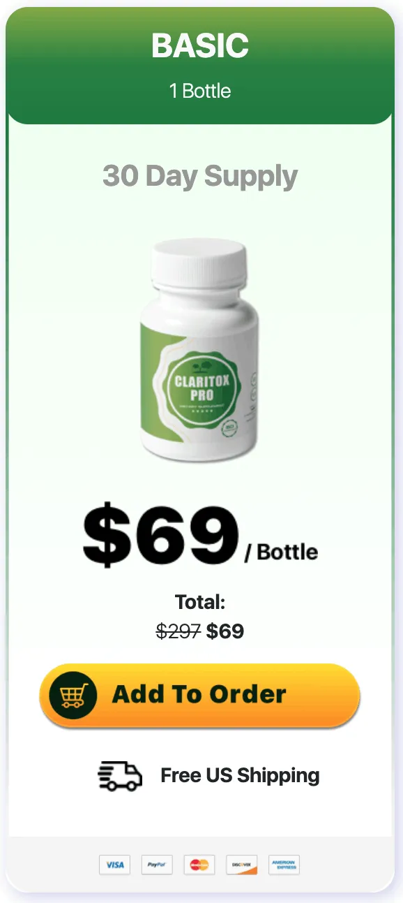 Claritox Pro 1 bottle $69/bottle