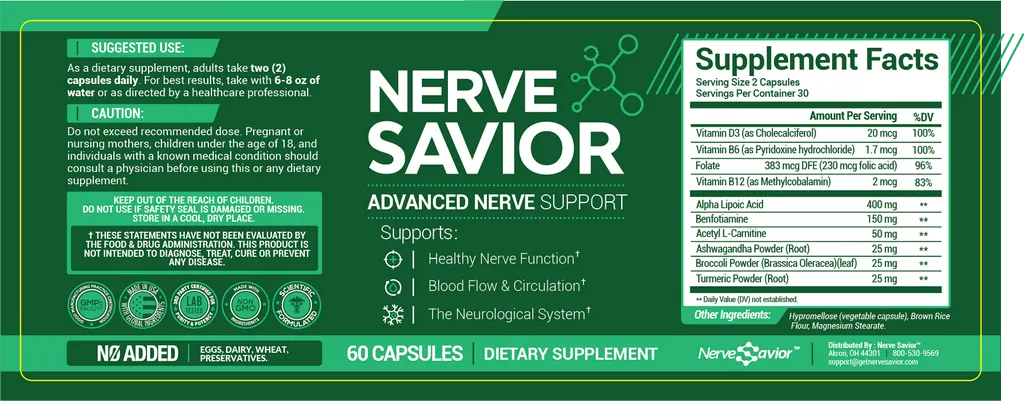Nerve Savior supplement facts