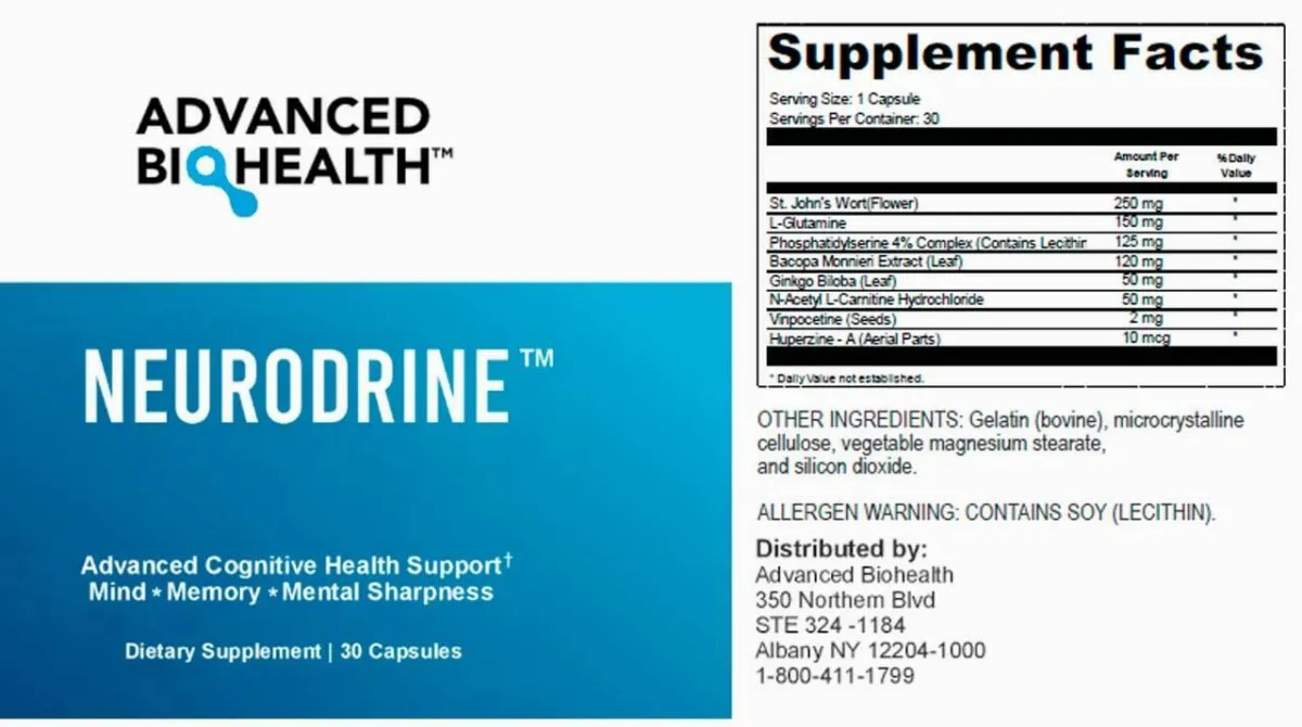 Neurodine Ingredients